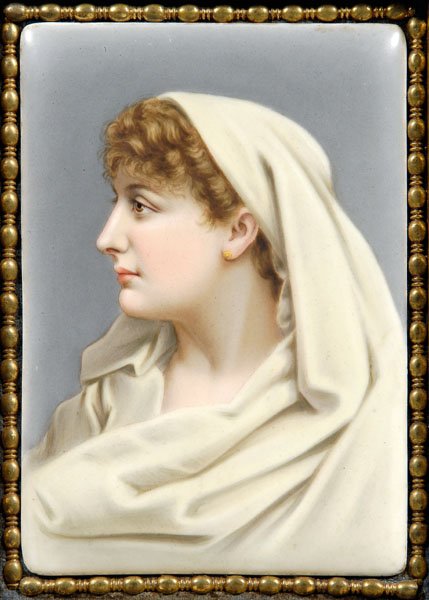 German porcelain plaque, - 2