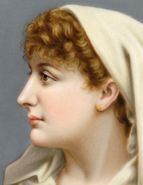 German porcelain plaque, - 3