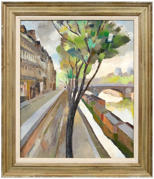 Painting signed Hallowell,