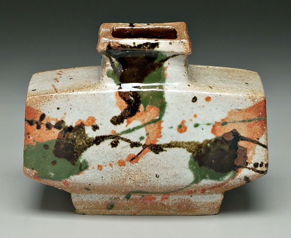 Kawai Kanjiro stoneware footed vase