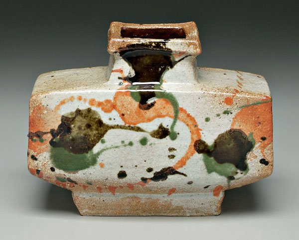 Kawai Kanjiro stoneware footed vase - 2