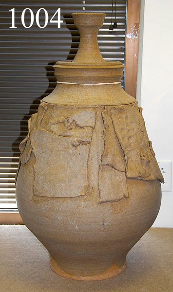 Monumental studio pottery jar, - 4
