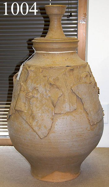 Monumental studio pottery jar, - 5
