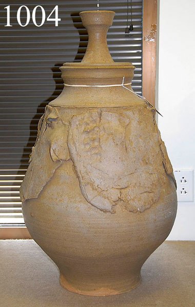 Monumental studio pottery jar, - 6