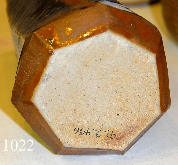 Four studio pottery vessels, - 5