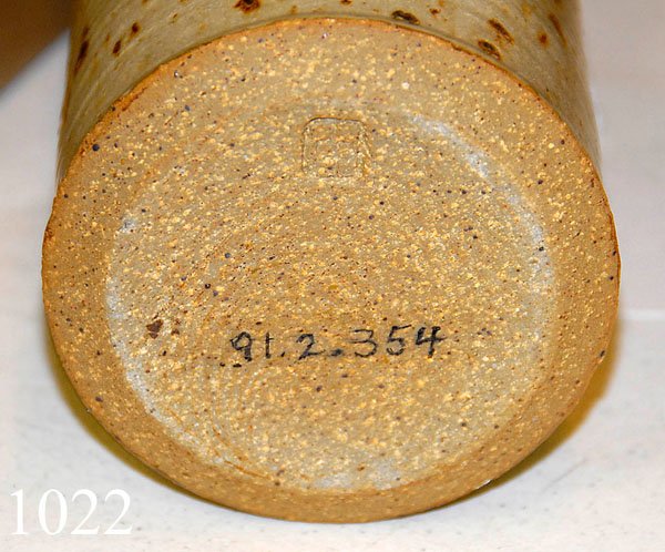 Four studio pottery vessels, - 7