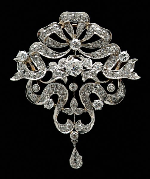 Vintage 4.0 ct. diamond brooch/pendant