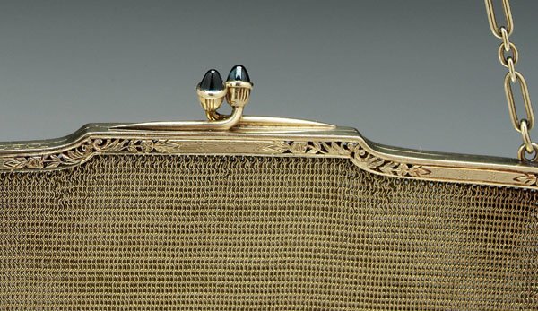 14 kt. gold mesh purse, - 2