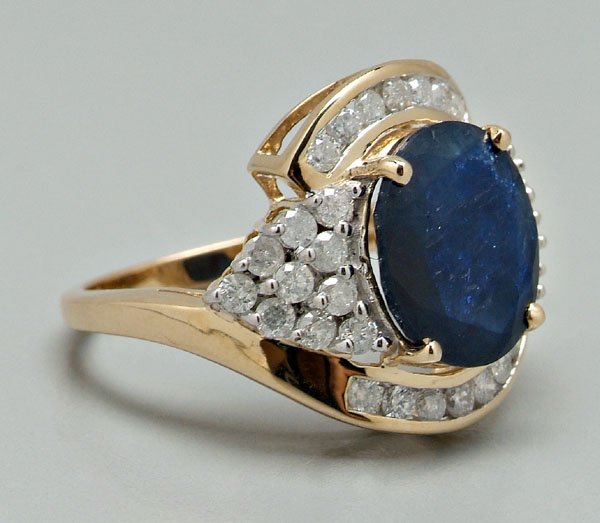 Sapphire and diamond ring,