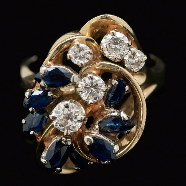 Sapphire and diamond ring,