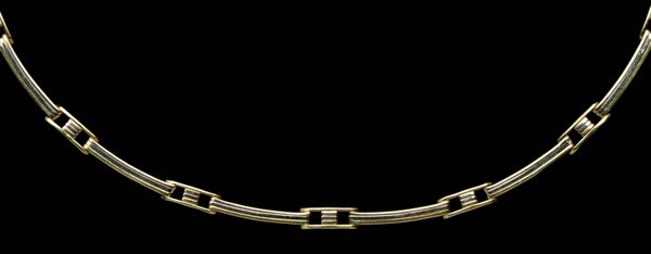 Italian tri-colored gold necklace, - 2