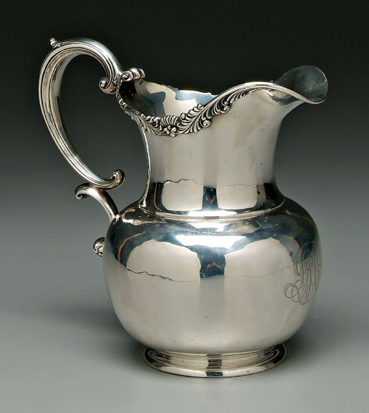 Sterling water pitcher,