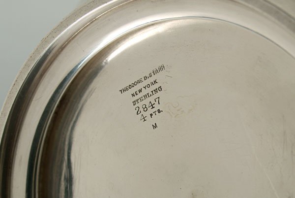 Sterling water pitcher, - 3