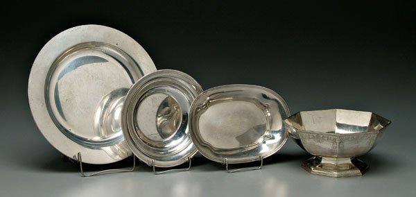 Four pieces sterling hollowware