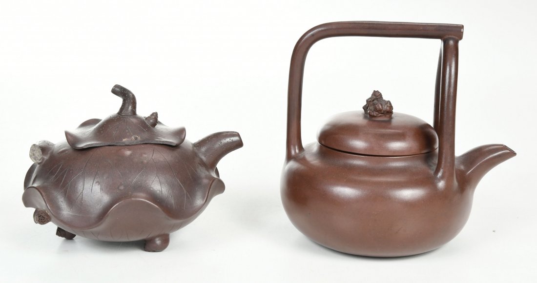 Two Chinese Yixing Tea Pots (1 of 20)