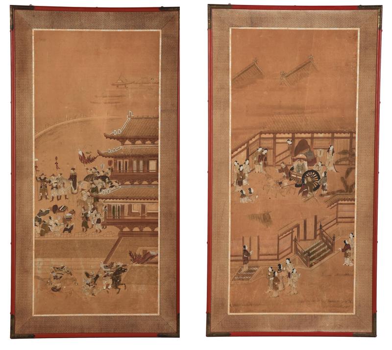 Pair of Early Asian Watercolors on Paper (1 of 7)