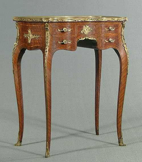 French style stand, five drawers with shel