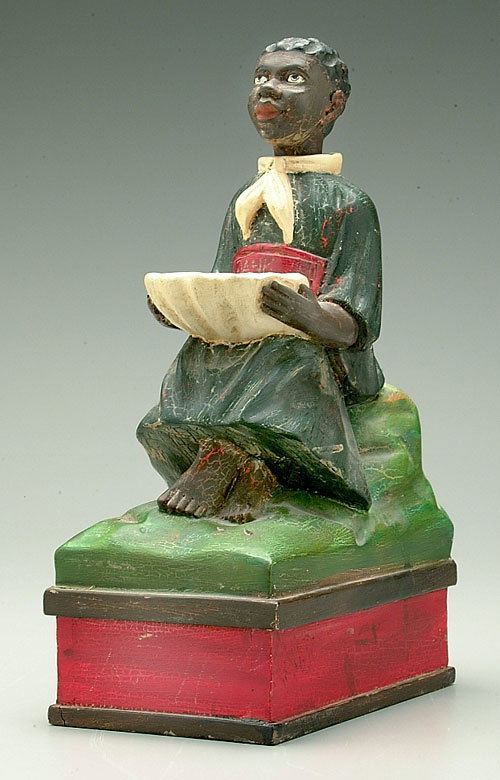 Nodding ceramic bank, figure of seated bl