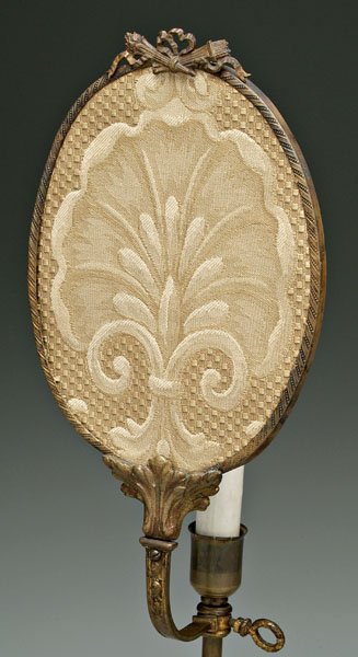 Pair brass boudoir lamps - 2