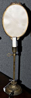 Pair brass boudoir lamps - 4