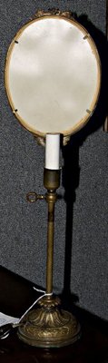 Pair brass boudoir lamps - 6
