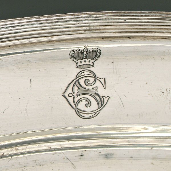 Pair Austro-Hungarian silver trays, - 2