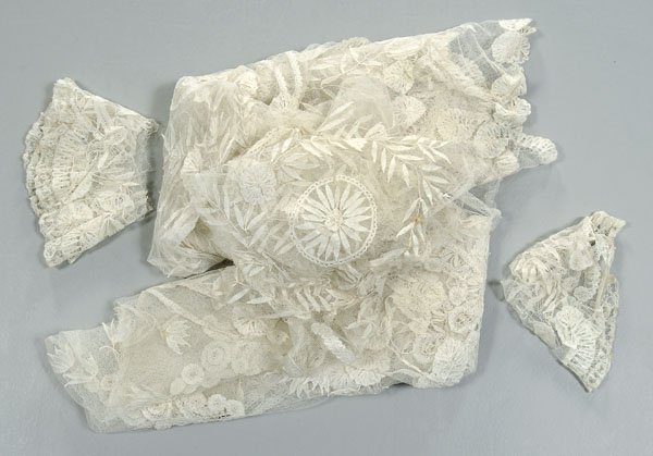 Fine lace costume remnant,