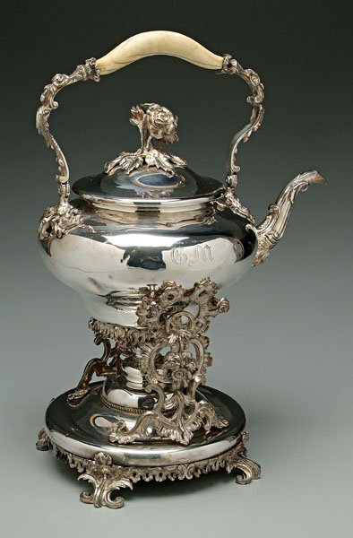 Silver plated hot water urn,