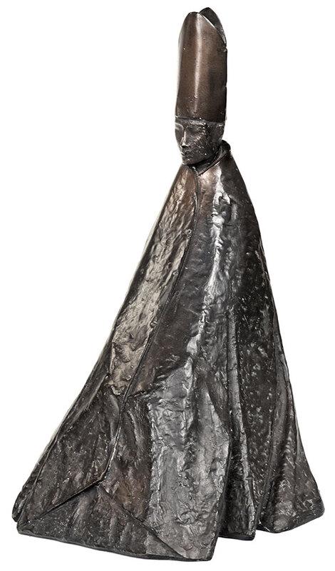 After Giacomo Manz: (Italian, 1908-1991)Seated Cardinal, 1959, cast by Austin Productions, 1963, ceramic, 18 in., Provenance: Thomasville Center for the Arts, Thomasville, Georgia