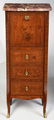 Pair Louis XV Style Marquetry Inlaid Bedside Commodes - 2