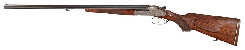 Gebruder Merkel Suhl Shotgun: 20 gauge, 147S model, side by side configuration, S/N 785385, 14-1/2 LOP, 26 in. barrels inscribed "GEBR. MERKEL SUHL MADE IN GDR", and "SPECIAL GEWEHRLAUFSTAHL", cylinder bores, double trigger, finel