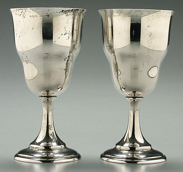 Nine Randahl sterling goblets,