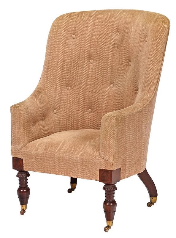 Classical Carved Mahogany Barrel Back Tub Chair (1 of 7)