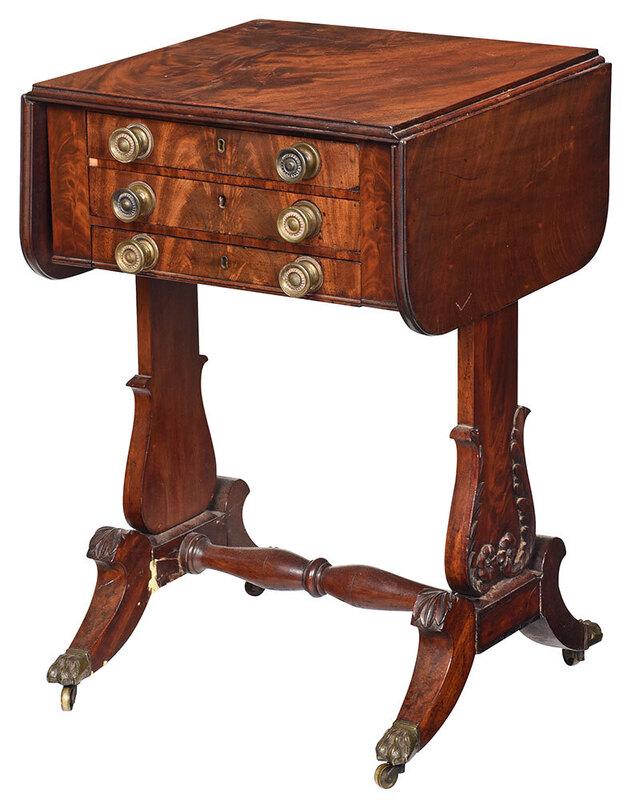 Rare Signed Boston Classical Sewing Table (1 of 12)