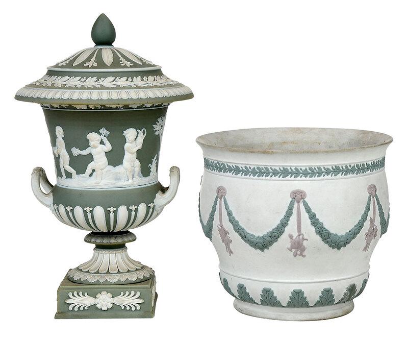 Wedgwood Three Color Jardiniere and Covered Urn (1 of 20)