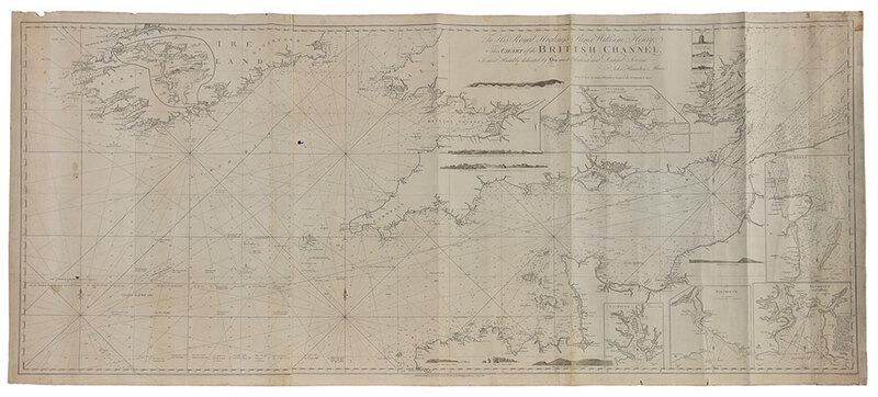Moore - Chart of the British Channel, 1786: John Hamilton Mooreÿ(1738-1807), To His Royal Highness Prince William Henry this Chart of the British Channel, Is most Humbly dedicated by his most Obedient and Dutiful Servant John Hamilton Moore, L