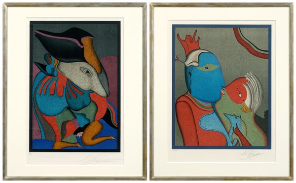 Two Mikhail Chemiakin lithographs
