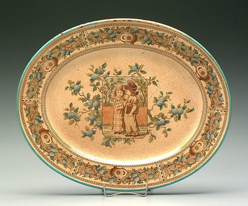 English ceramic platter "Old Hall...Moth