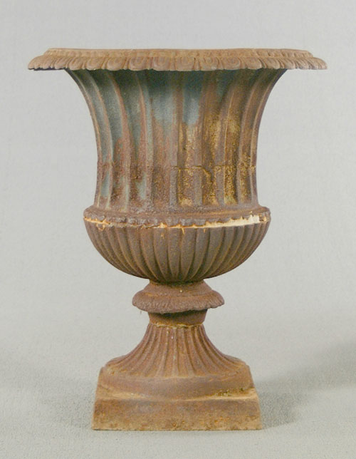 Cast iron urn, egg-and-dart border, gene
