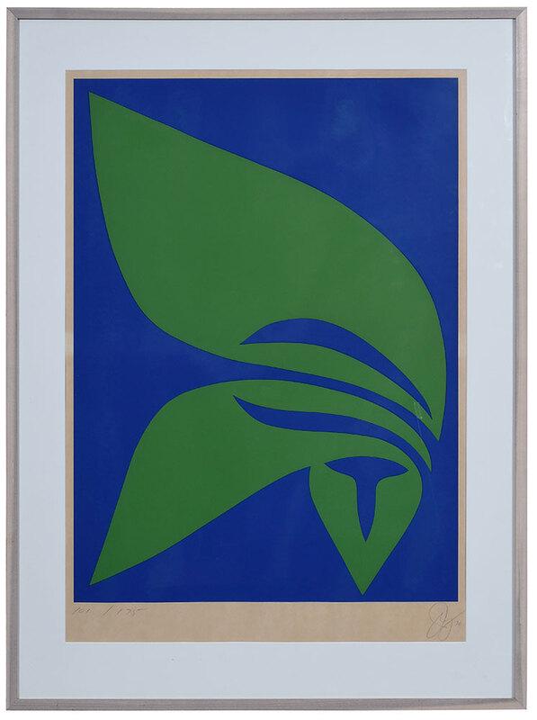 Jack Youngerman: (American, 1926-2020)Changes 7, 1970, edition 101/175, signed lower right "JY 70", serigraph, image 35 x 26 in.; pickled wood frame, 47 x 35-1/8 in. - Provenance: Private Collection, Charlotte, North