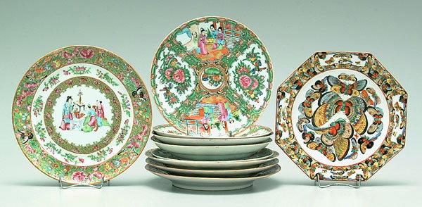 Ten Chinese Export plates