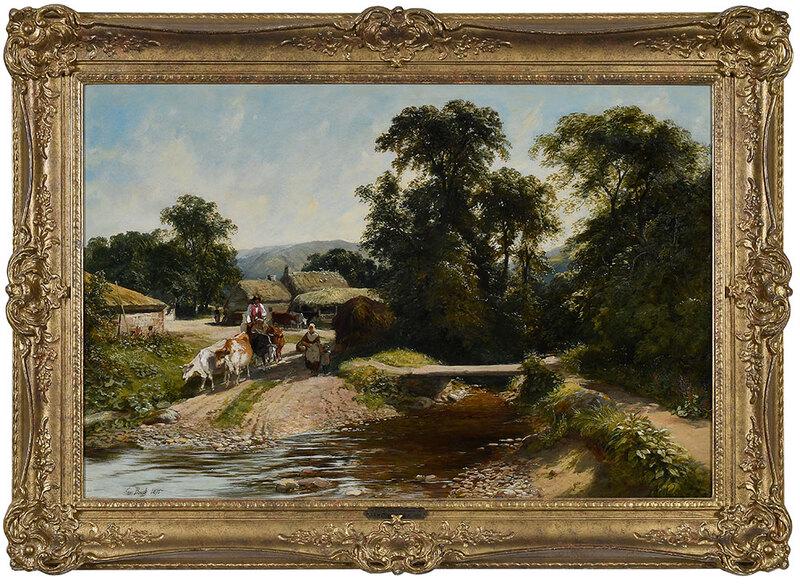 Samuel Bough: (British, 1822-1878)A View Near Killarney, signed lower left "Sam Bough 1879", oil on canvas, 24 x 36 in.; gilt wood and composition frame, 31 x 42-7/8 in. - Provenance: Christie's London, June 11, 20