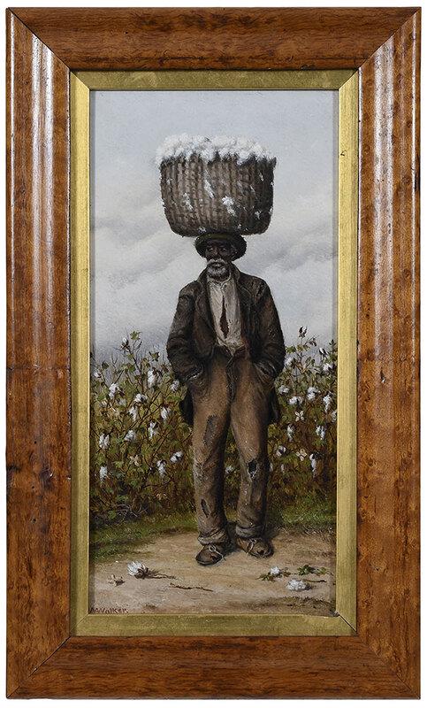 William Aiken Walker: (South Carolina, 1838-1921)Man in a Cotton Field, signed lower left "WAWalker", exhibition label verso "Louisiana State Museum (Presbytere)/exhibited December 1972-January 1973/ The World of William A