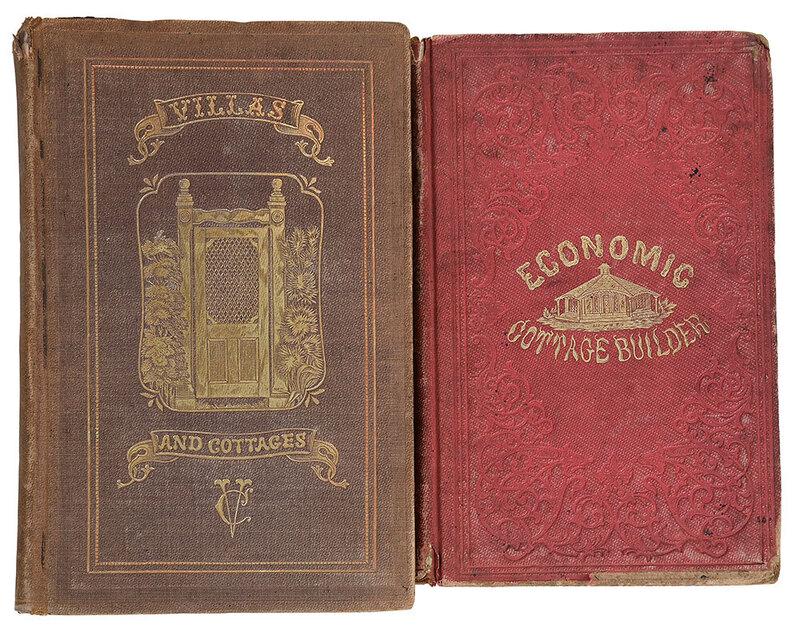Two 19th Century Architectural Books: including Villas and Cottages by Calvert Vaux (British/American, 1824-1895), New York: Harper & Brothers, 1857, first edition, an important pattern book and the only architectural publication by Vau