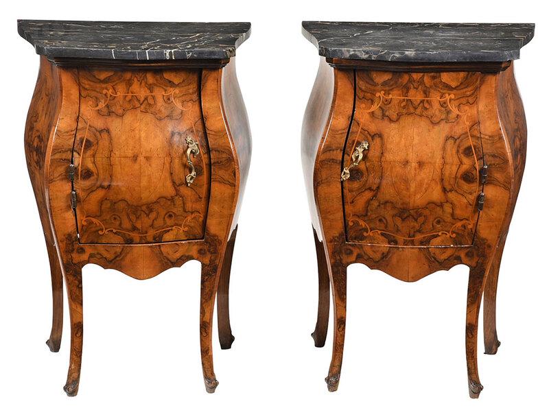 Pair Baroque Style Bomb? Bedside Commodes (1 of 9)