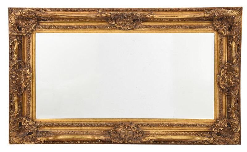 Louis XV Style Gilt Framed Beveled Mirror (1 of 7)