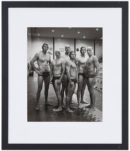 Anderson & Low: (Jonathon Anderson & Edwin Low, British, 20th/21st century)Waterpolo Players, USAFA #3, 2001, printed 2006, Edition 5/25, signed and inscribed verso, gelatin silver print, sight 18 x 14-1/4 in.; b