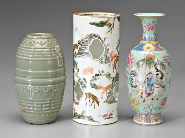 Three pieces Chinese porcelain