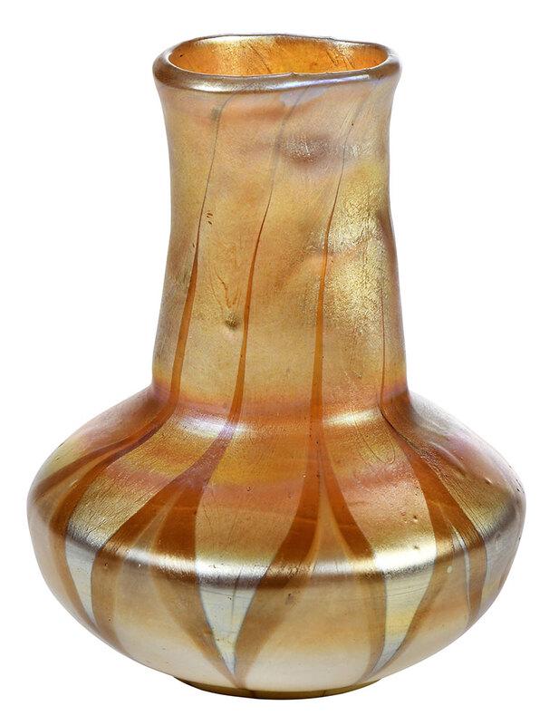 Tiffany Gold Favrile Art Glass Bud Vase (1 of 10)