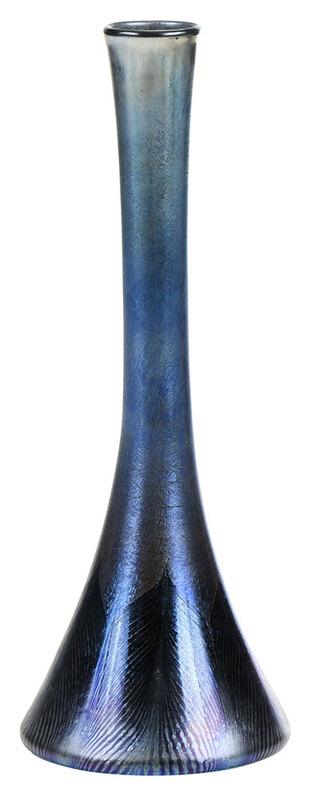 Tiffany Dark Blue Favrile Art Glass Vase (1 of 11)